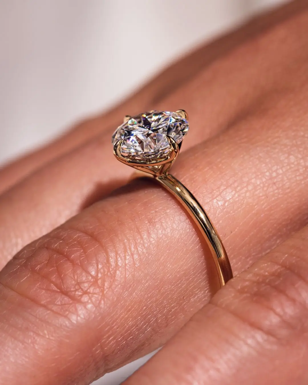 VOVGEMINI 3carat Round Moissanite Wedding Ring 14k Real Gold Au 750 Jewelry For Woman Luxury Romantic Engagement Gift Proposal