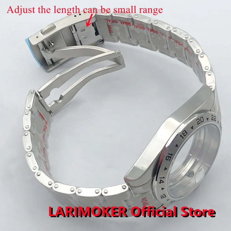 Купить Браслет LARIMOKER с сапфировым стеклом, 40 мм, подходит для PT5000 NH34 NH35 ETA 2824 MIYOTA8215 821A Mingzhu2813 DG3804
