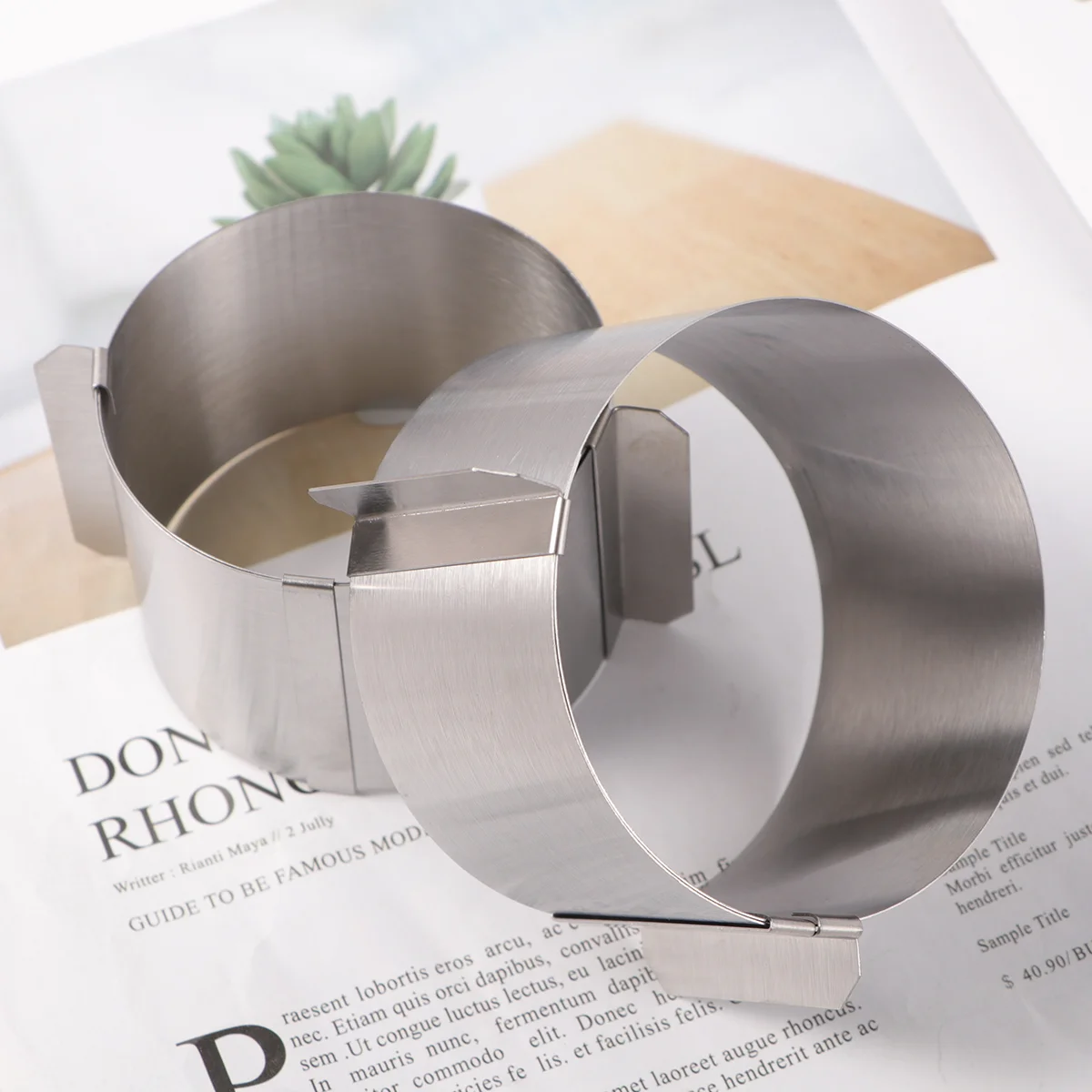 

Cake Ring Mousse Baking Mold Rings Molds Round Pastry Shaper Stainless Steel Circledessert Tartadjustable Biscuit Cooking Cookie