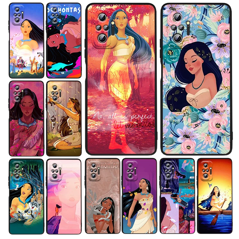 

Disney Pocahontas Phone Case For Xiaomi Redmi Note 12 11E 11S 11 11T 10 10S 9 9T 9S 8T 8 Pro Plus 5G Black Funda