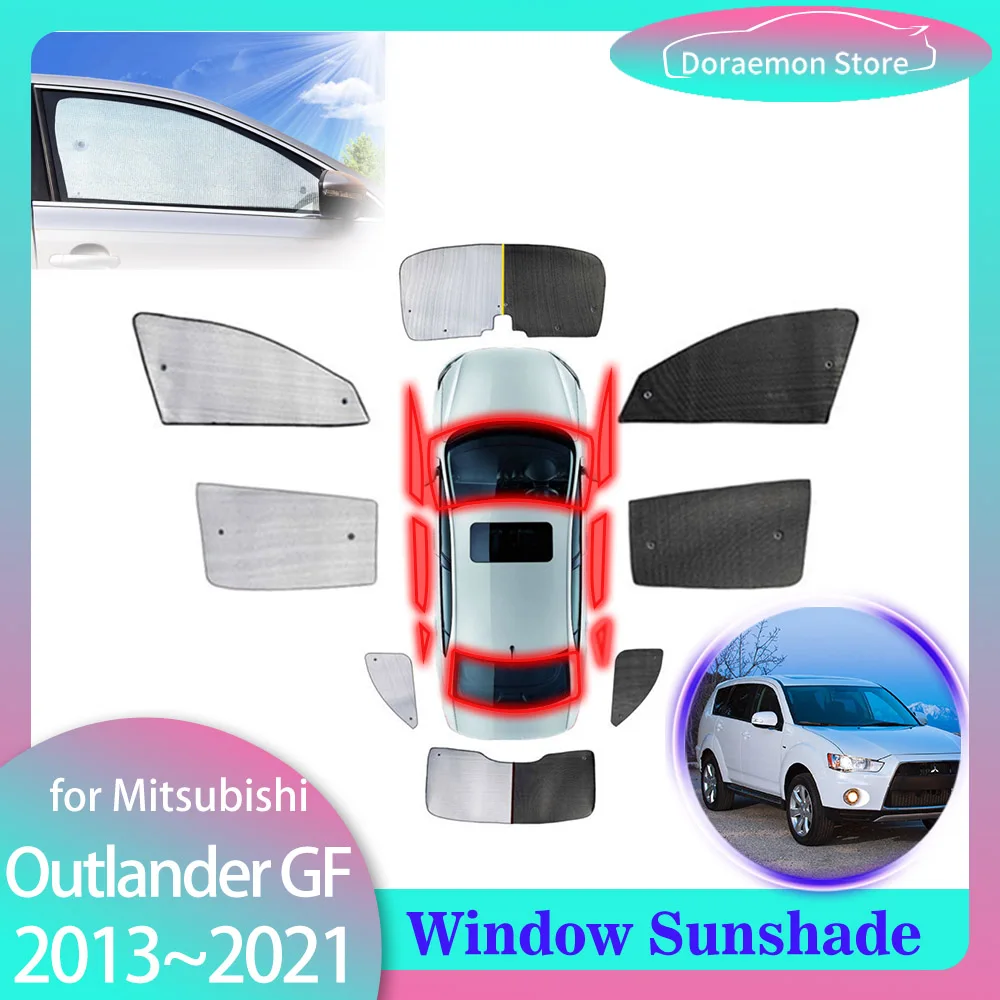 

Full Cover Sunshades for Mitsubishi Outlander GF GG ZJ ZK ZL 2013~2021 Front Windshield Window Curtain Visor Mat Car Accessories