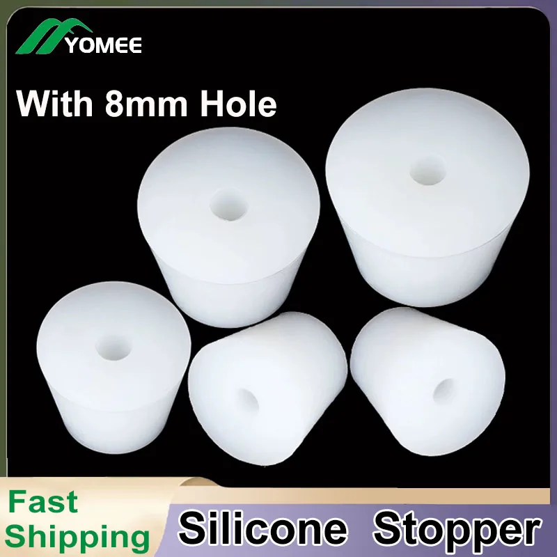 1-5 шт. силиконовые пробки с отверстием 8 мм