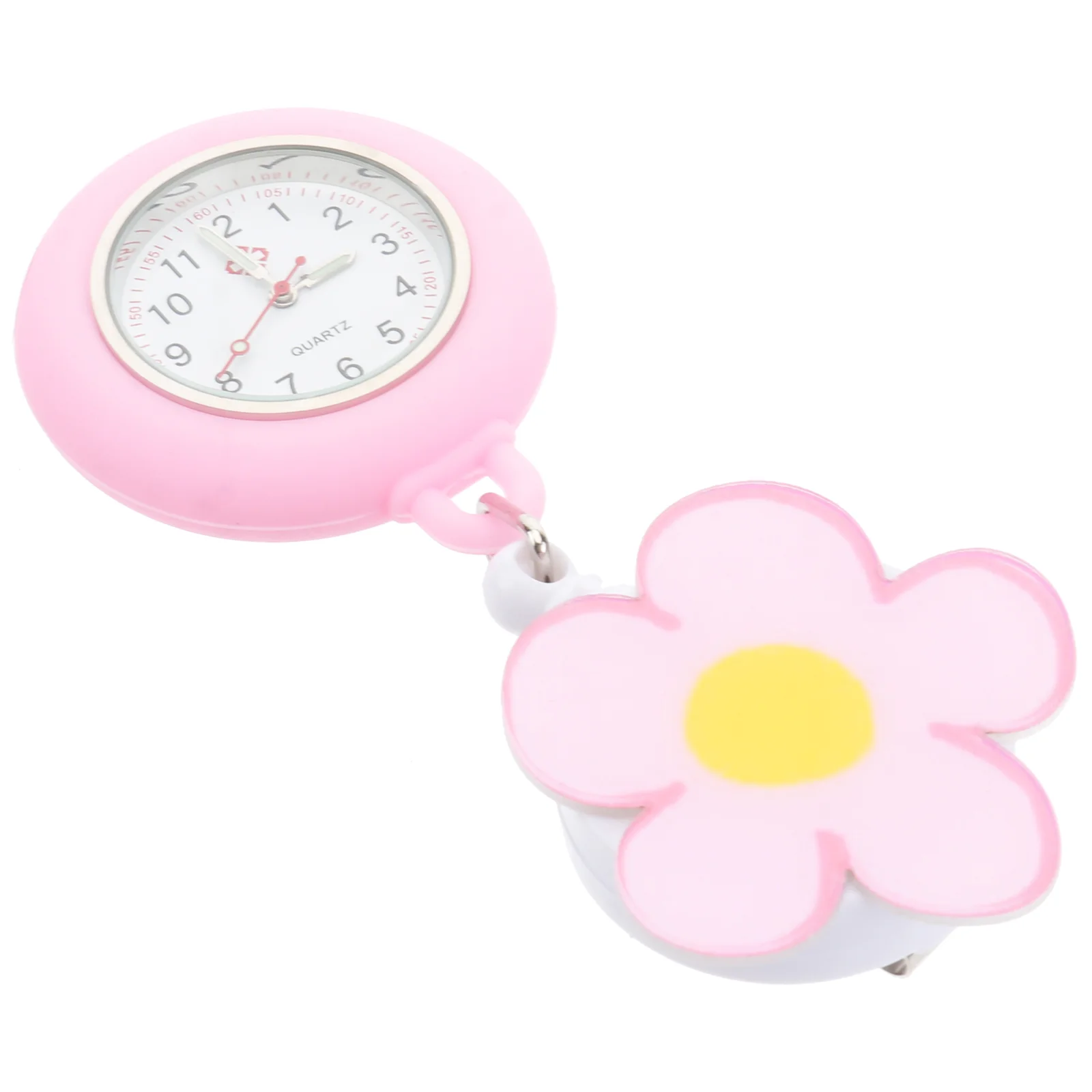 Карманные часы Доктор женские клипсы с мультяшным цифровым розовым обычным