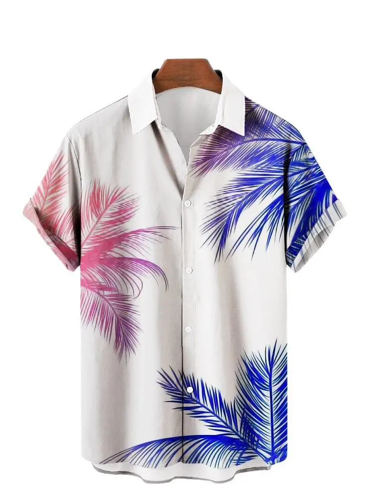 

Men's and women's casual short sleeved shirt, 3D digital printed Hawaiian shirt, 2023 vintage street clothing
