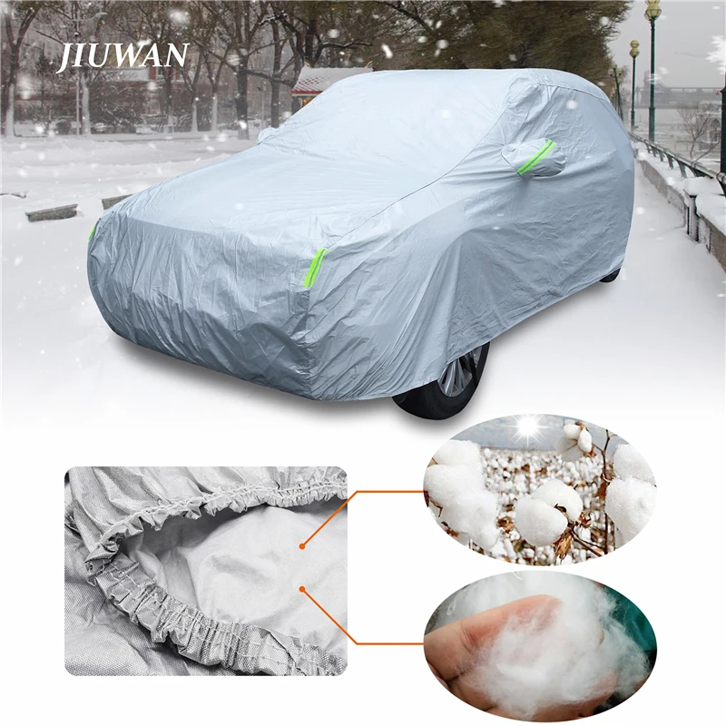 Universal Sedan SUV Car Covers 6 Layers All Weather Waterproof  UV Protection Windproof Snow-Proof Dust-Proof Scratch Resistant