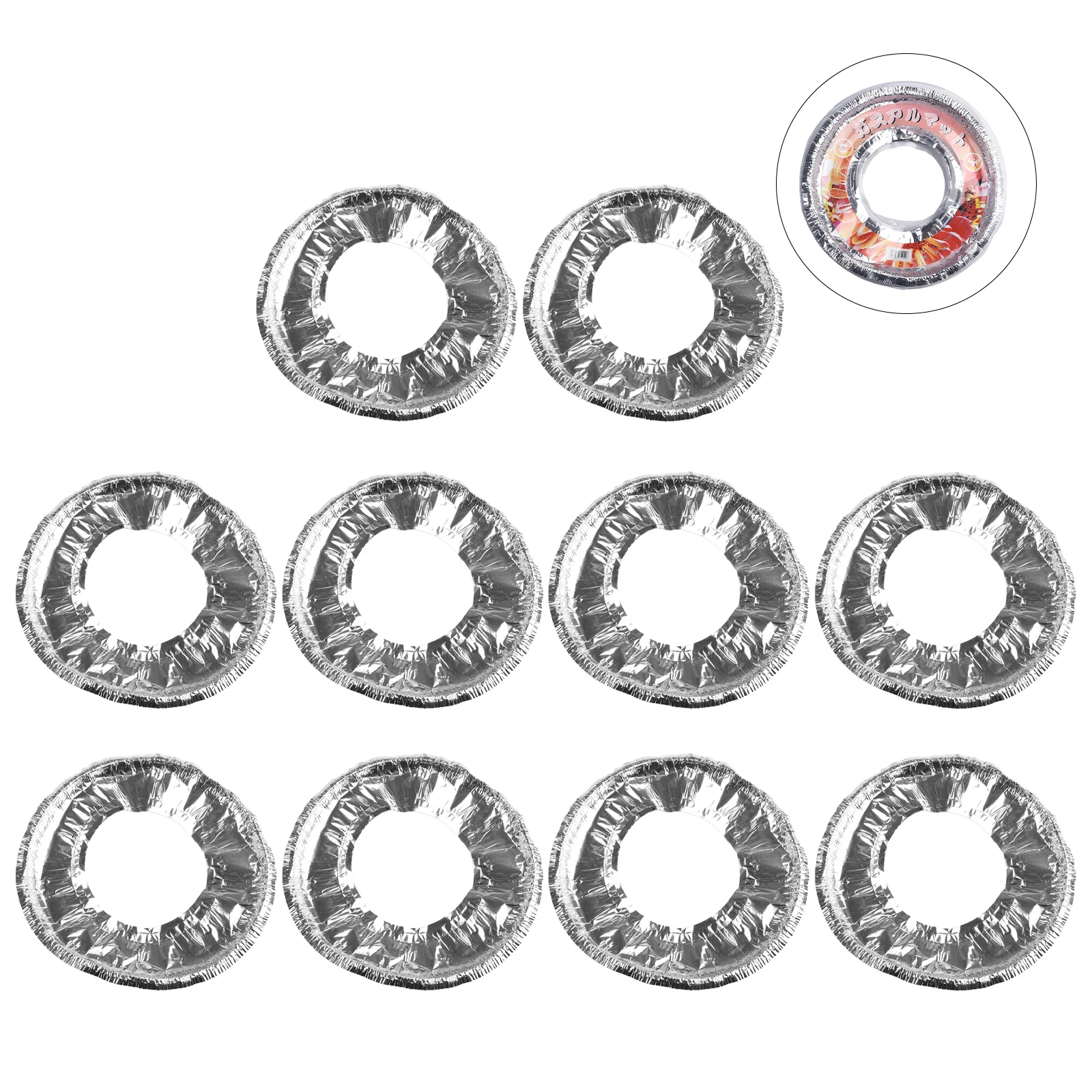 10 шт. коврик для газовой плиты из алюминиевой фольги чистки маслостойкая бумага