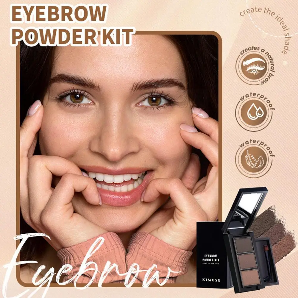 

3 Color Eyebrow Powder Palette Eyebrow Pomade Brow Waterproof Long-lasting Makeup Eyebrow Enhancer For Women Cosmetic N6M8