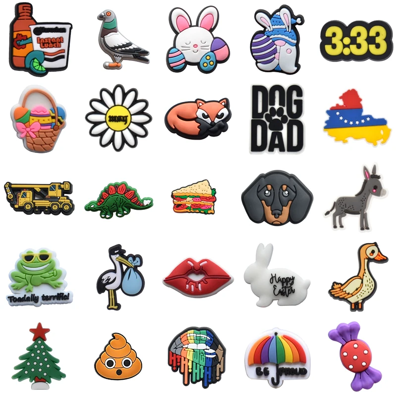 

Shoe Charms Gifts Women Charm Packs Girl Para Pins Decorations for Crocs Wholesale Bulk Set Jeans Kids Shoes Accessories Men Boy