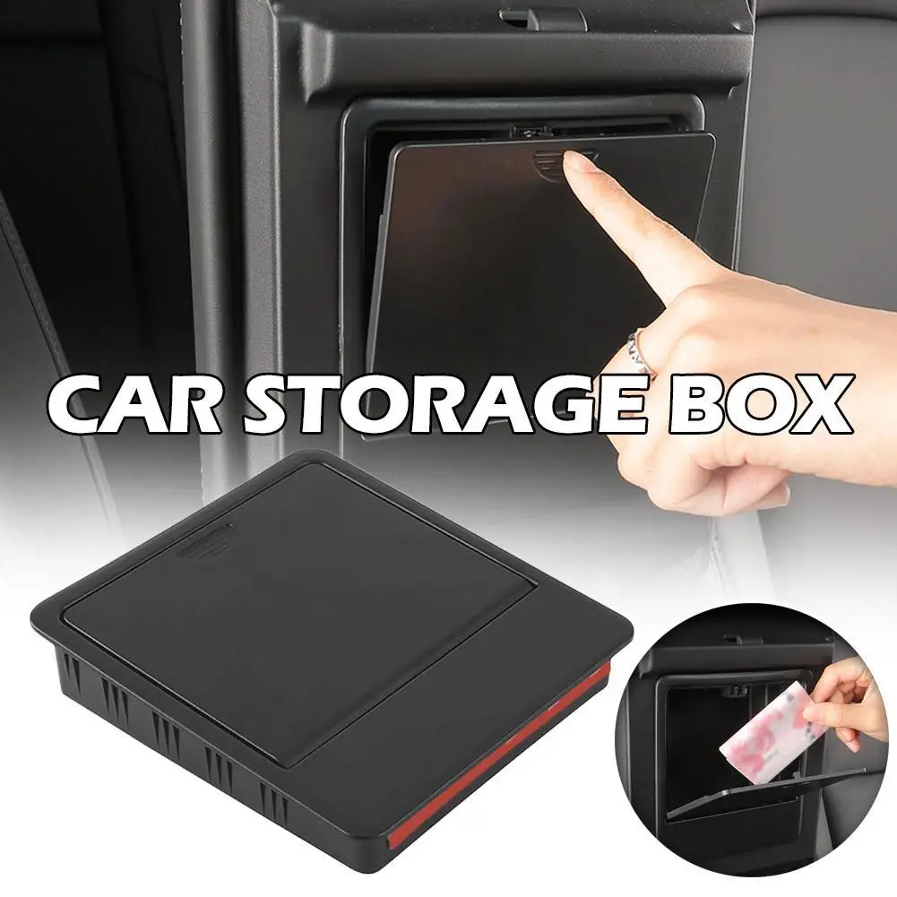 

Car Armrest Hidden Holder storage Box Center Console Organizer Accessories Black For Tesla Model 3 Model Y 2023 2022