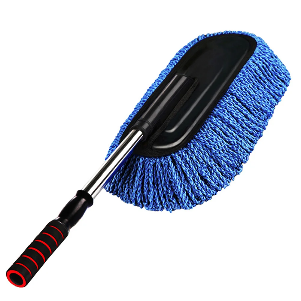 

Super Car Cleaning Supplies Microfiber Duster Interior Cleaner with Long Retractable Handle to Trap Dust and Pollen Detailing