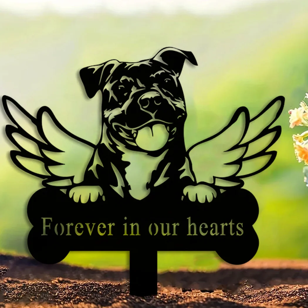 Металлический Мемориальный Садовый Кол Для Собак Американский Знак Питбуля