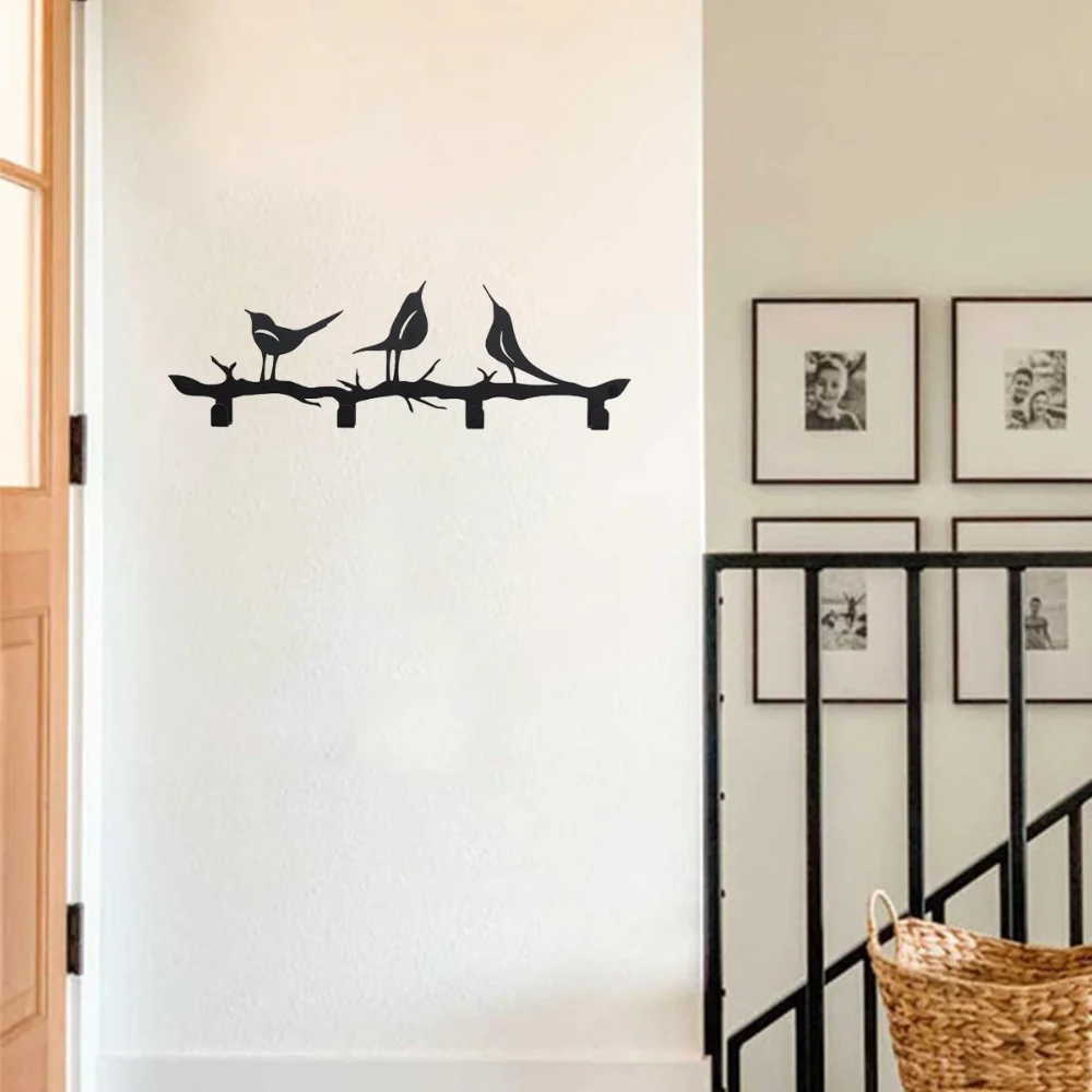 Привлекательный Настенный Держатель Для Ключей В Форме Птицы - Металлический