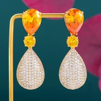 missvikki original luxury high quality brand pendant earrings for women bridal wedding gift delicate cz boucle doreille femme