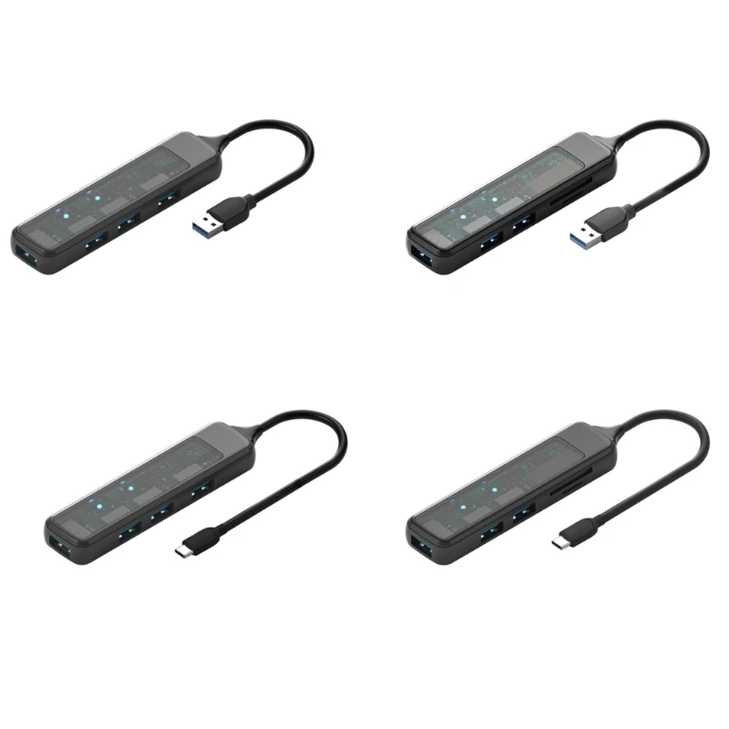 

USB 3.0 Type-C мультипортовый разветвитель с кардридером для карт