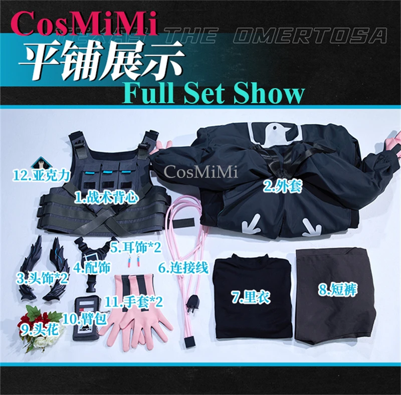 CosMiMi Game Arknights Raidian Косплей Костюм Модная Прекрасная Униформа Полный Комплект