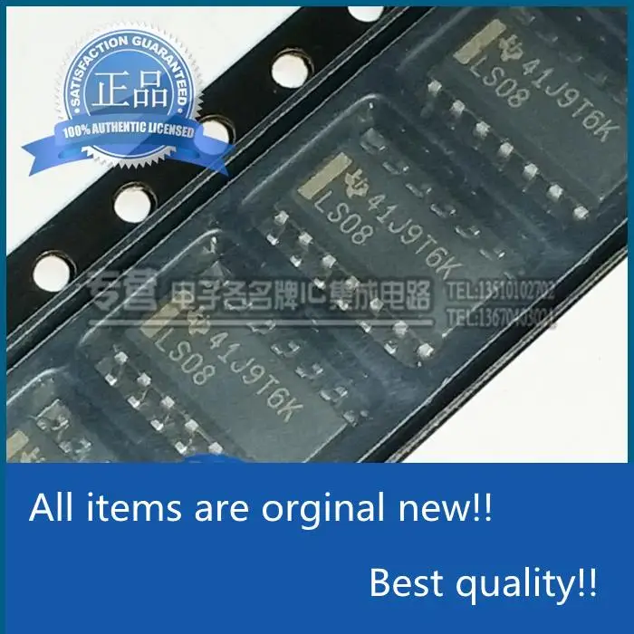 

10pcs 100% orginal new SN74LS08DR Silkscreen LS08 Narrow Body SMD SOIC-14/3.9