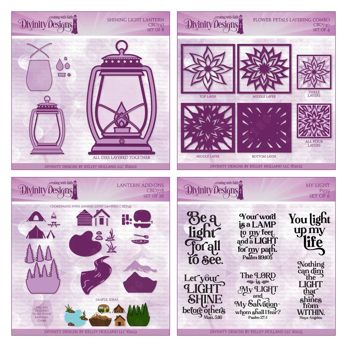 

New Lantern Add-ons Shining My Light Metal Cutting Dies Flower Petal Layering Combo Die Decoration Embossing Handmade Craft Mold