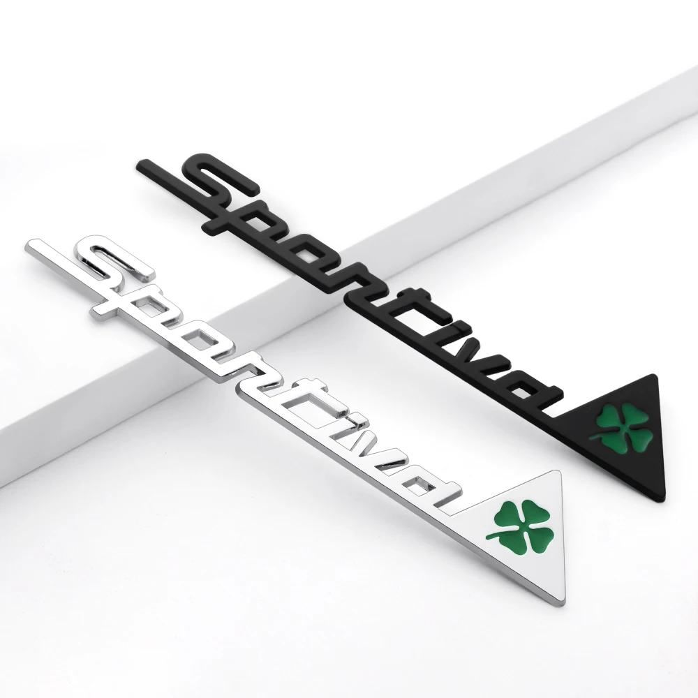 1 PCS 3D Metal Car Four Leaf Clover Custom Logo Sticker for Alfa Romeo 159 Sportwagon Giulietta Mito Stelvio 166 156