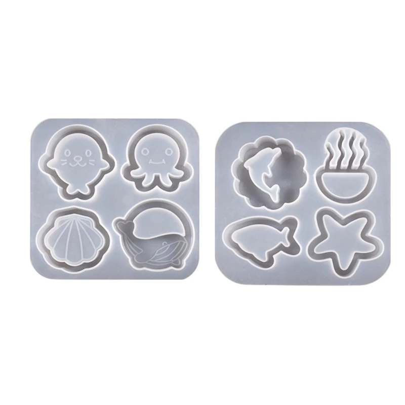 

3D Marine Animals Silicone Mold Resin Shaker Mold DIY Craft Supplies