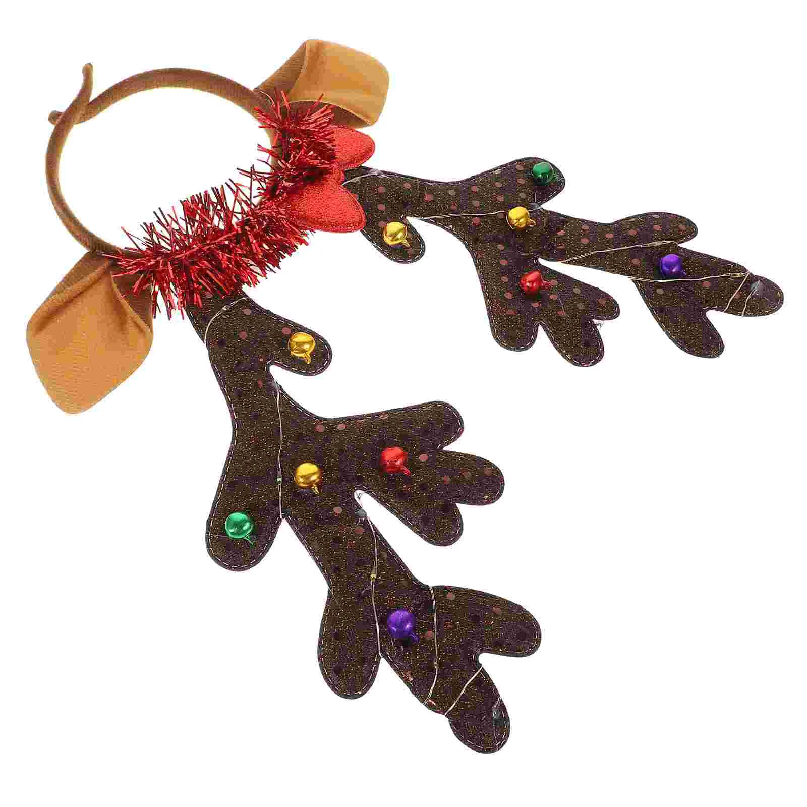 

Рождественская повязка на голову, светодиодная Рождественская повязка на голову с оленем, праздничный подарок