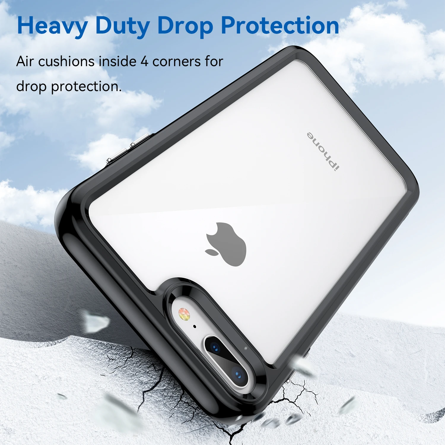 Прозрачный чехол для iPhone SE4 2022 2020 8 7 6S Plus XR Xs Max прозрачный противоударный защитный