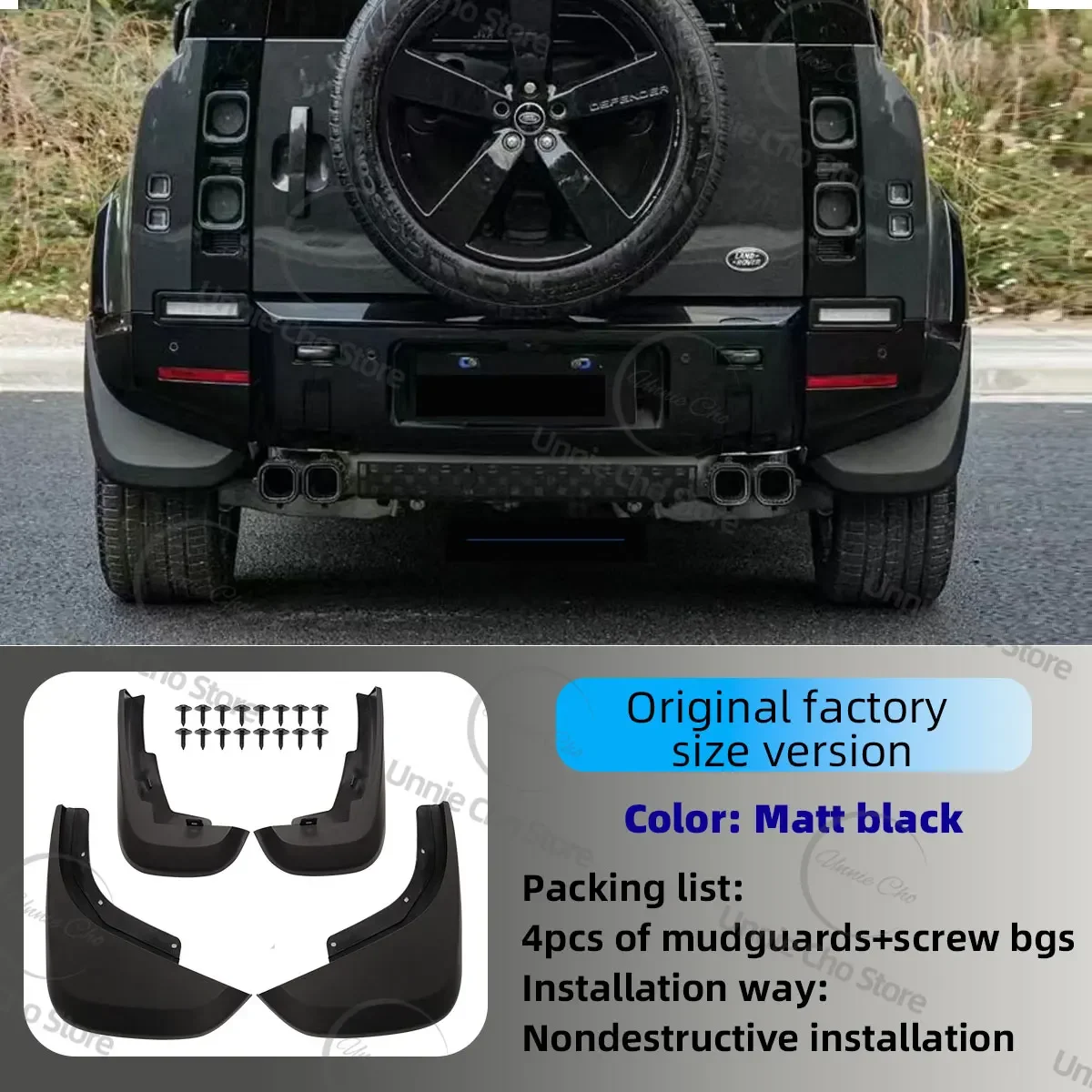 

Для Land Rover Defender 90 110 L663 брызговик 2020-2025 без перфорации, брызговики на крыло автомобиля, аксессуары для Defender