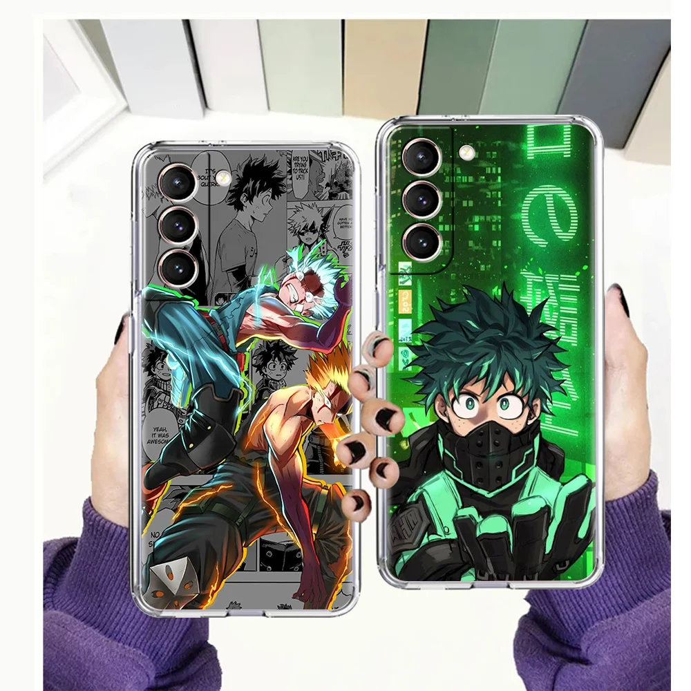 

My Hero Academia Phone Case Cover For Samsung Galaxy A32 A52 A72 A13 A22 A51 A71 A41 A31 A21S A11 5G Transparent Soft Shell TPU