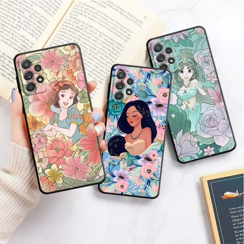 

Disney Cartoon Princess Phone Case for Nokia G20 3.4 7.2 5.3 G10 5.4 G21 X10 G50 1.4 C30 2 X20 C20 2 Black Soft Cover Funda