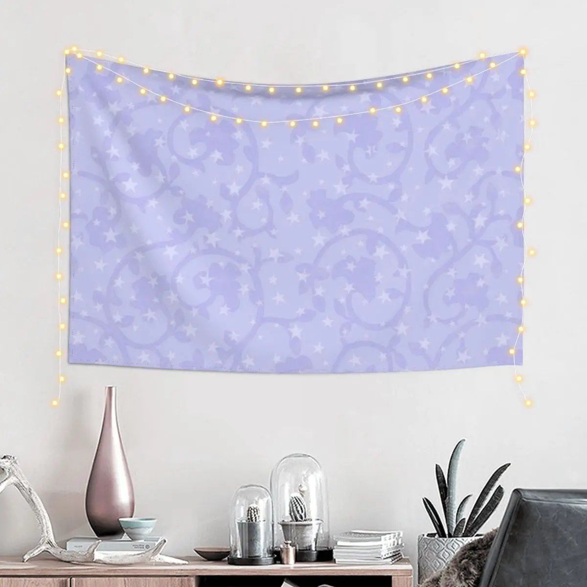 Лавандовый гобелен Damask Star Field pattern