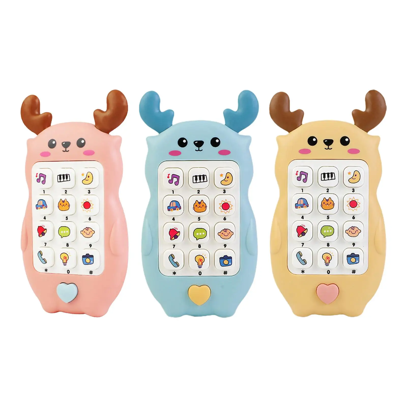 

Baby Musical Phone Toys Preschool Learning Toy with Lights Various Musics Sounds Baby Interactive Phone Toys for Aged 18Months+