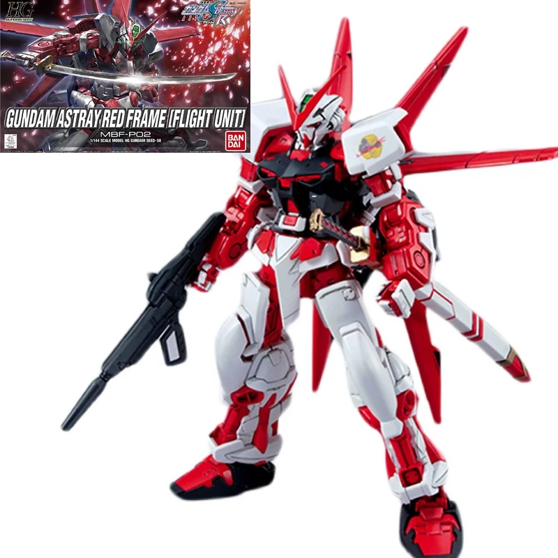 

Bandai Original HG SEED 1/144 MBF-P02 Gundam Astray Red Frame Flight Unit Gunpla Assembly Model Anime Action Figure For Children