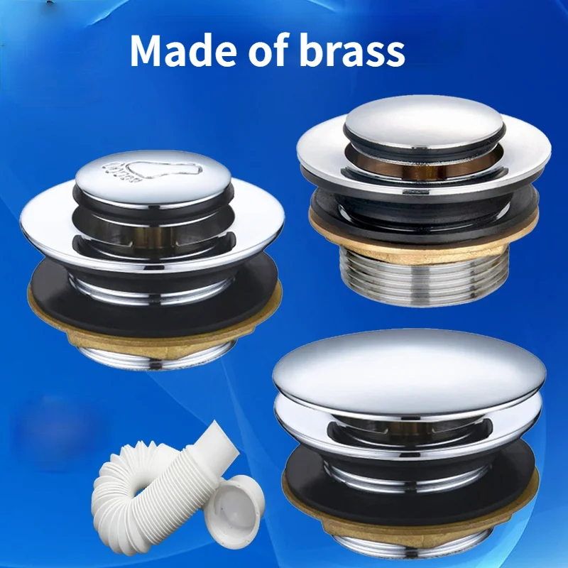 

Bathtub Bounce Drainer/single-head Foot-operated Bathtub Drainer/copper Bathtub Drainer Kitchen Accessories tub drain