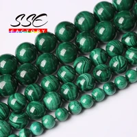 100 natural genuine green malachite stone round loose beads 4 6 8 10 12mm for jewelry making diy bracelet accessories 15 aaaaa