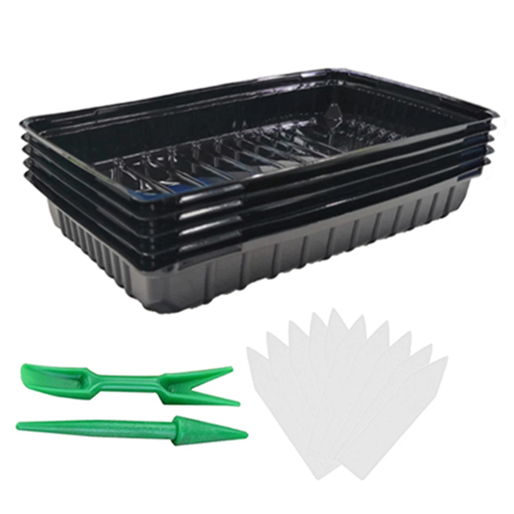 

1set Plastic Plant Flower Nursery Pots Tray Mini Seed Starter Seedling Trays Indoor Greenhouse Growing Gardening Plant Pot