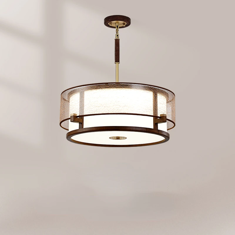 

Solid Wood Dining-Room Lamp Chinese Style Dining Room Chandelier Personalized Dining Table Lamp Led Antique Tea Room Lamps