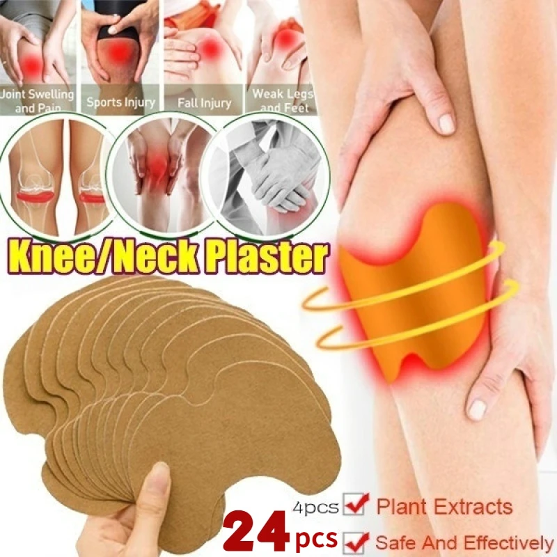 

4/12/20/24 4/12pcs Knee Medical Plaster Wormwood Extract Joint Ache Pain Relieving Sticker Rheumatoid Arthritis Body Patch