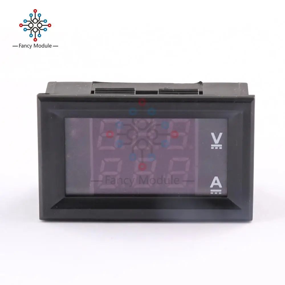 Высококачественный Вольтметр Амперметр постоянного тока 100 в 10 А синий + красный