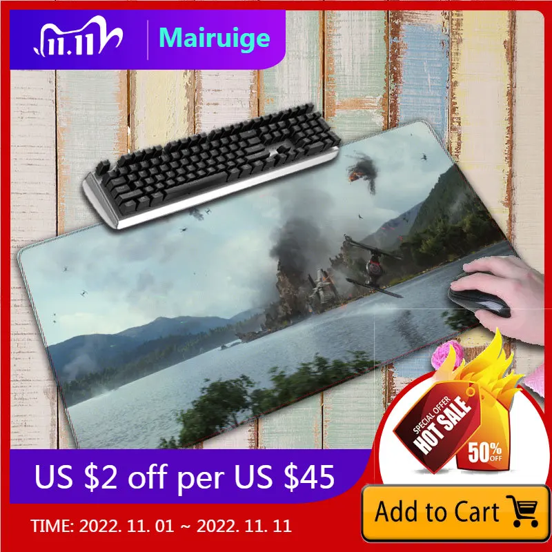 

Mairuige истребитель супер большой размер коврик для мыши из натурального каучука водонепроницаемый Настольный игровой коврик для мыши настол...