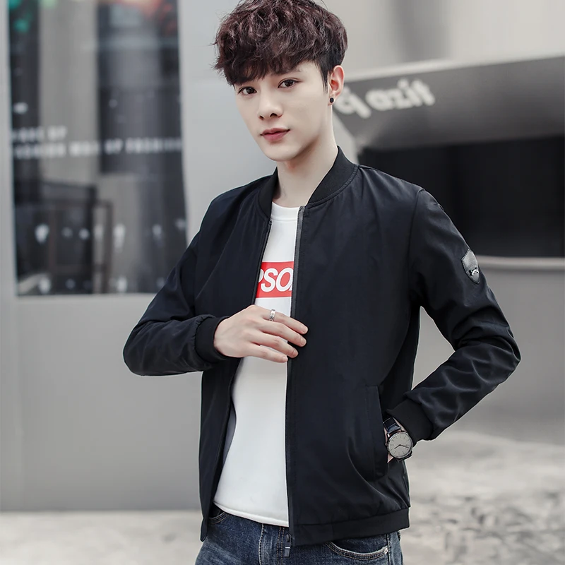 

2023HOT 2023HOT Spring Jackets and Coats Strip Jaqueta Masculina Male Casual Fashion Slim Fitted Zipper Jackets Men Clothing