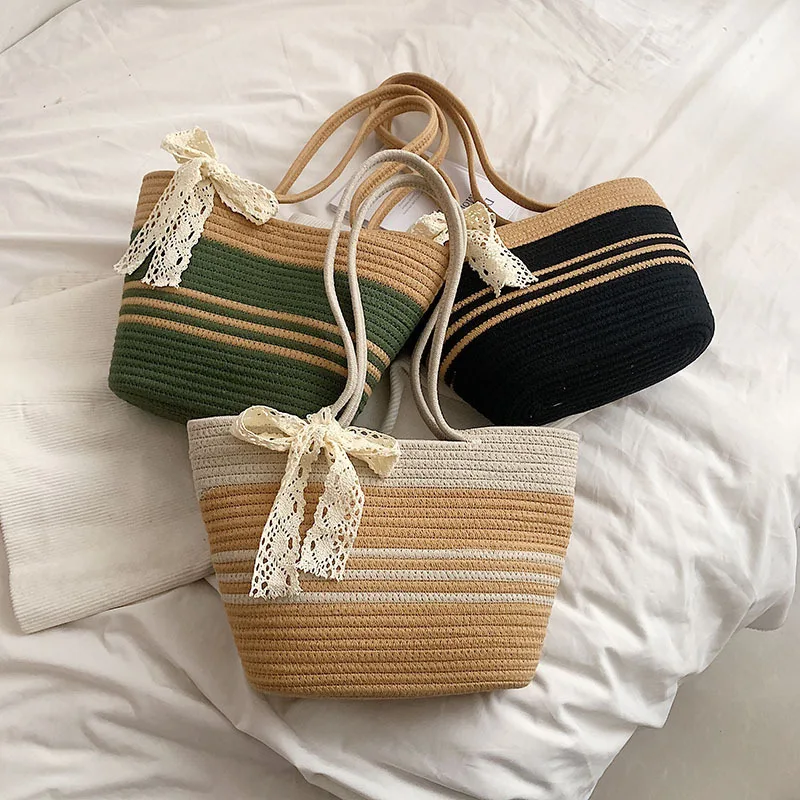 Мобильный телефон ежедневное словосочетание модная тканая пляжная сумка ручной