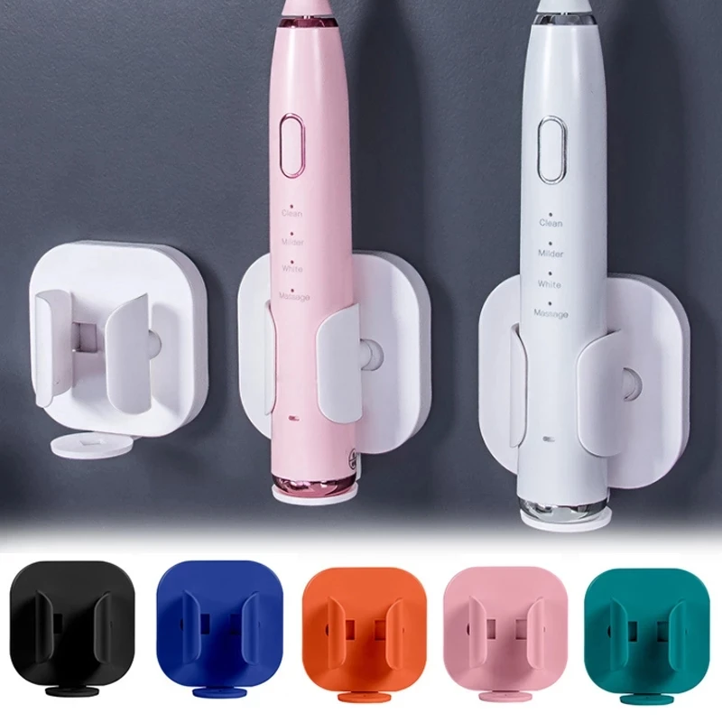 

1pcs Adjustable Toothbrush Holder Electric Toothbrush Base Silicone Non-slip Wall Mount Brush Body Rack Bathroom Accessories