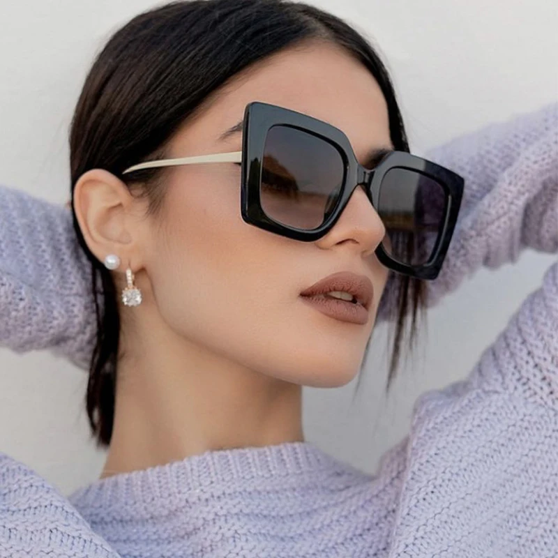 

Square Sunglasses For Women Men 2022 Trendy Fashion Oversized Design Sun glasses Vintage Shades UV400 Protection zonnebril dames