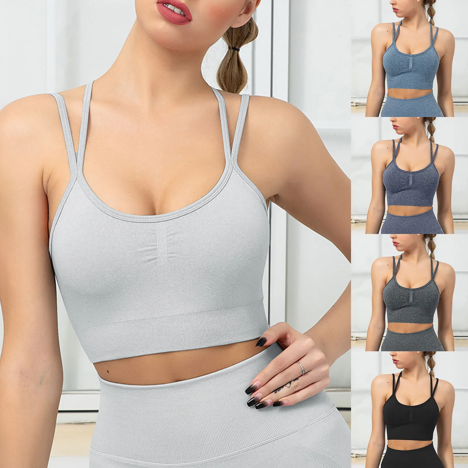 

Shockproof Bra Yoga Quick Bra Seamless Beautiful Fitness Running Back Sling Sports Ladies Drying Bra Women Wireless Bra