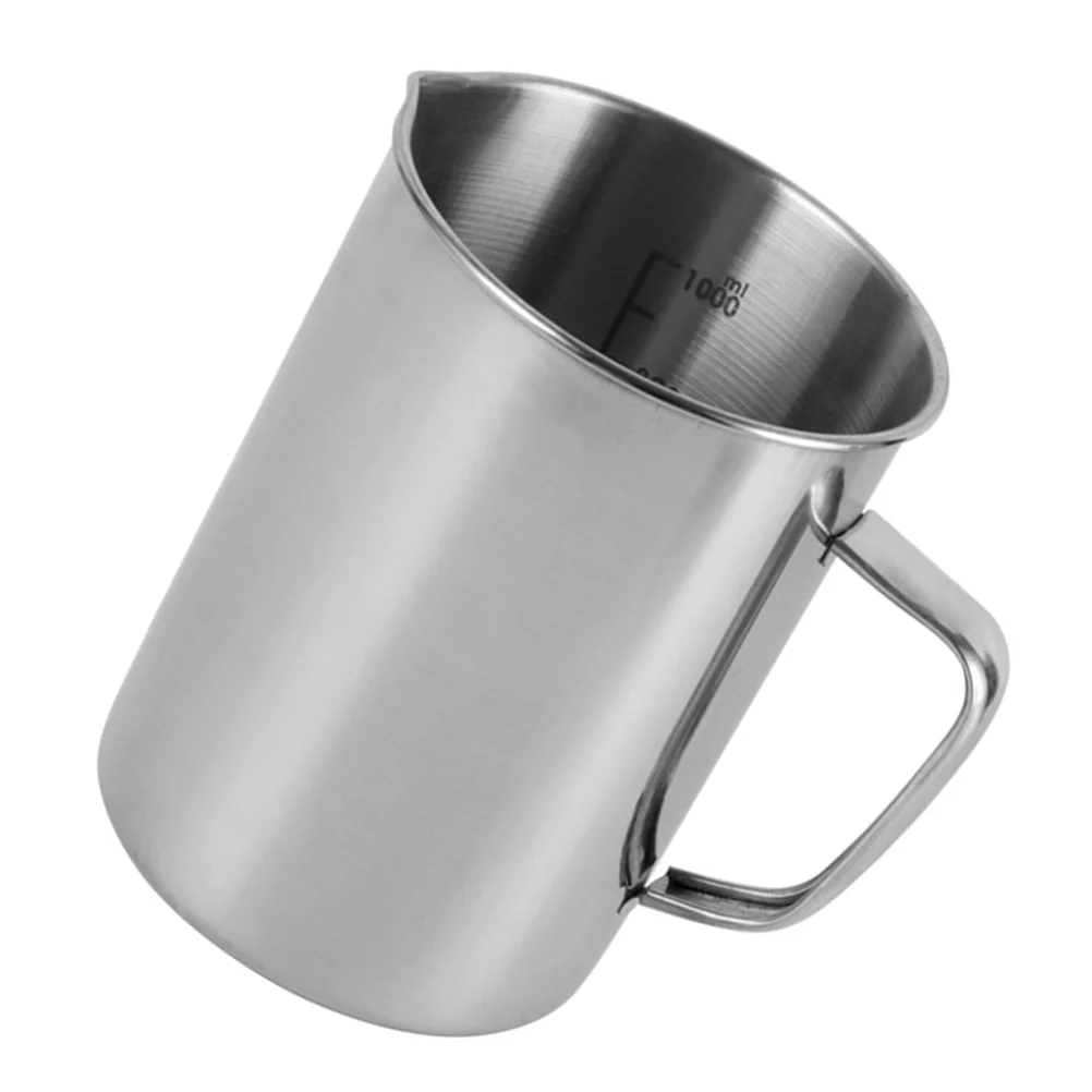 

School Laboratory Measuring Cups Stainless Steel Beaker Measuring Cup 1000ml