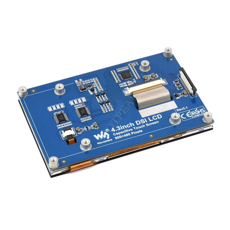 Raspberry Pi 4 3-дюймовый QLED-экран емкостный сенсорный интерфейс MIPI DSI 800 × 480 для 4B/3B+/3A+/3B