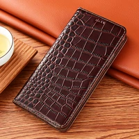 magnetic flip phone case for huawei honor v10 v20 v30 v40 view 10 20 30 40 pro lite 5g crocodile pattern leather phone case