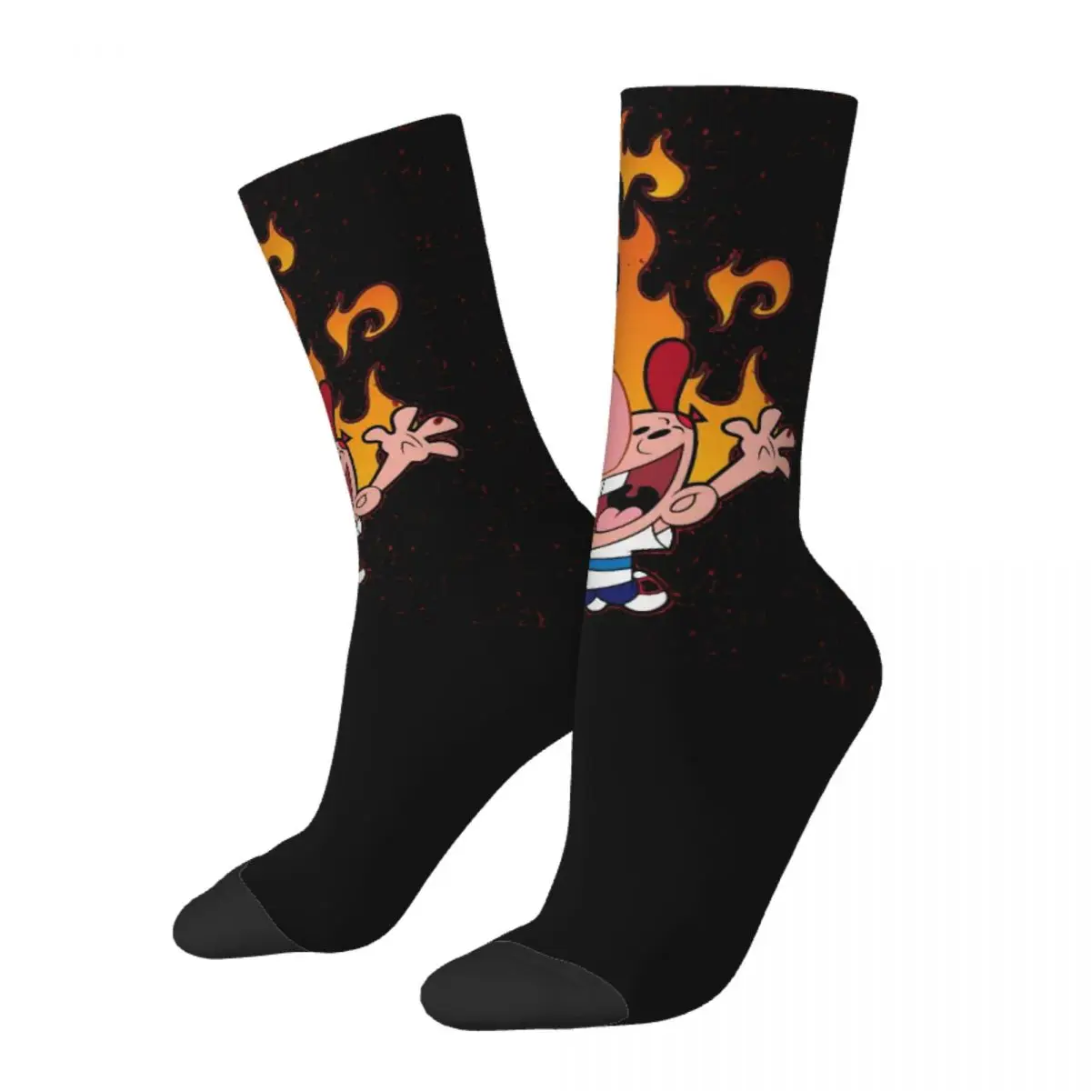

Happy Funny Men's Socks Destroy Us All Poster Vintage Harajuku The Grim Adventures of Billy & Mandy Cartoon Casual Crew Sock