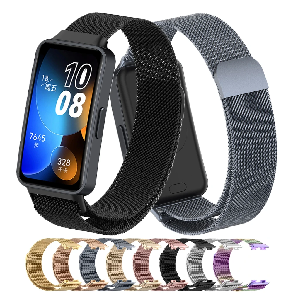 

Mlianese Loop For Huawei Band 8 Smart watch Magnetic correa Wrist band Metal Stainless Steel belt Bracelet Huawei Band 8 strap