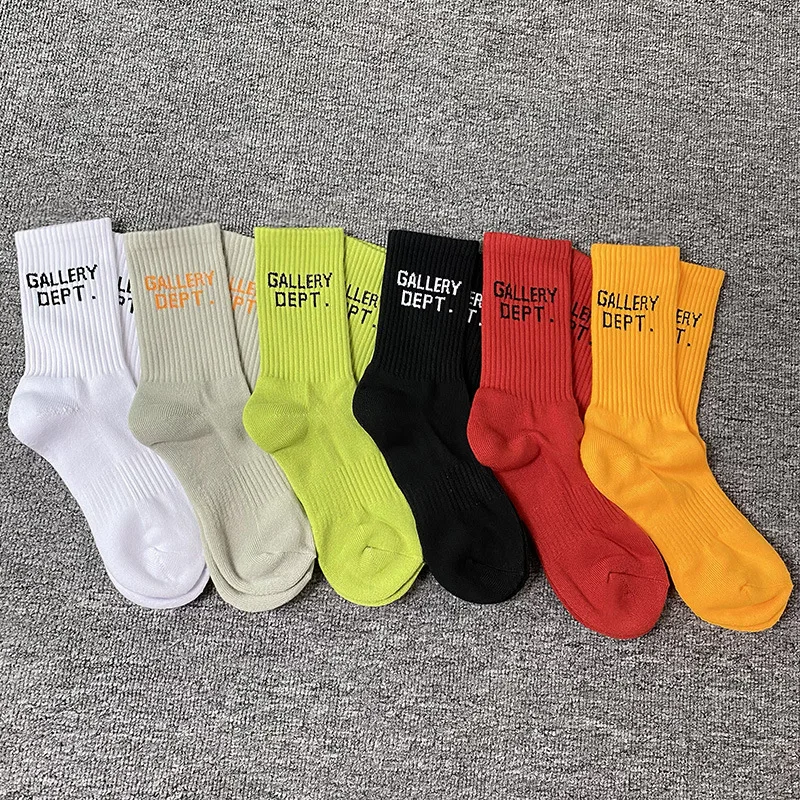 

GALLERY DEPT All Season Socks Letter Galleryes Print Merch for Female Male Non-slip Stockings All Seasons Little Small Gifts