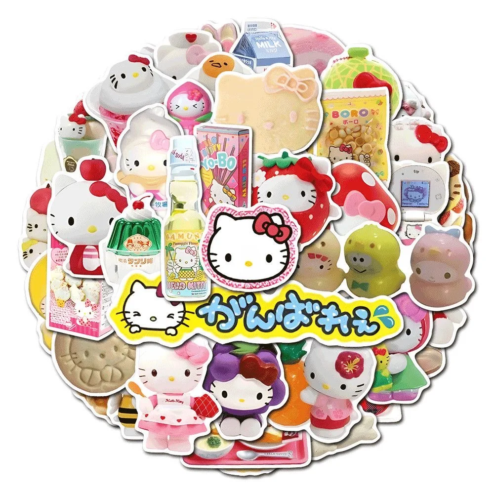 Декоративные наклейки с изображением котенка 50 шт